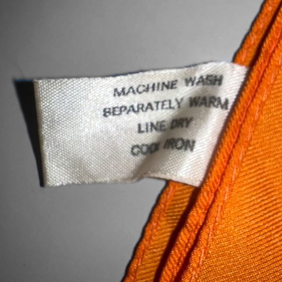 Vintage 70s Orange Floral Square Scarf - Picture 7 of 8